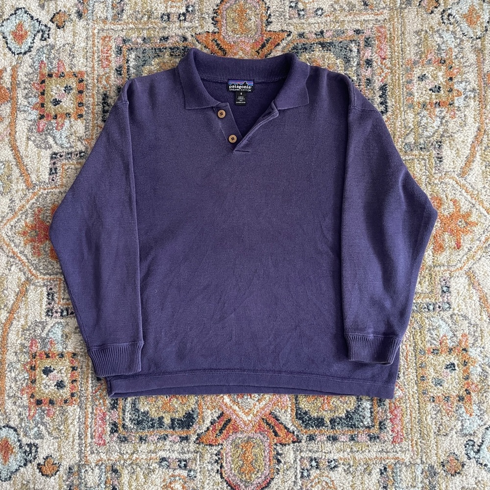 Vintage Patagonia Deep Purple Polo Sweater